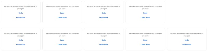 我的 YouTube 首页