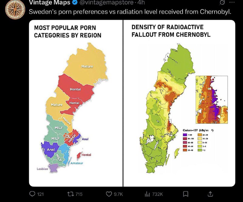 瑞典二次元性癖与切尔诺贝利核辐射的相关性