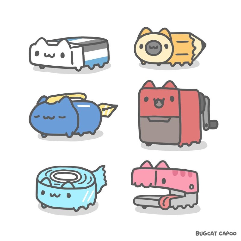 文具貓蟲們#貓貓蟲 #咖波  #bugcat #capoovia @bugcat_capoofrom Capoo Subscription via K.K.