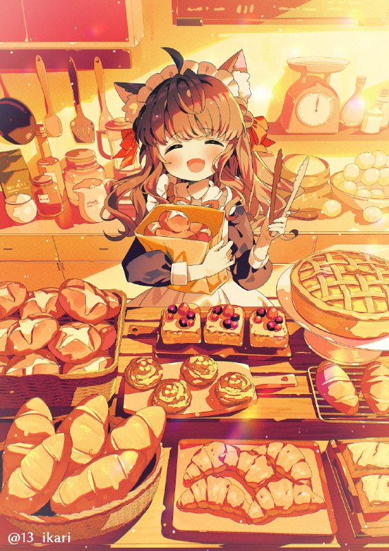 猫猫面包屋 | いかり #Pixiv 