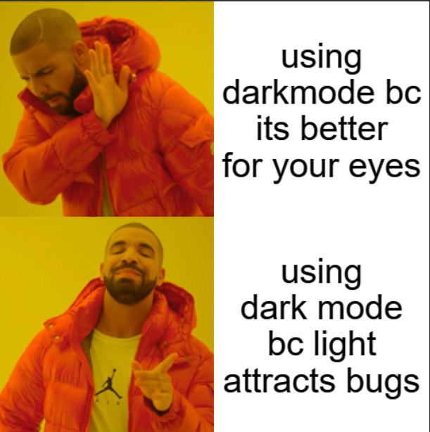 [Meme] darkModeHelpsJuniorProgrammersKeepTheirJobs
