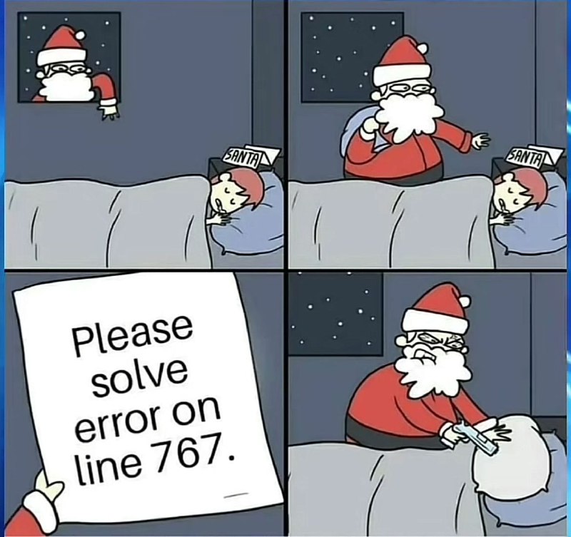 @ProgrammerHumor Santa Bugfrom ProgrammerHumor