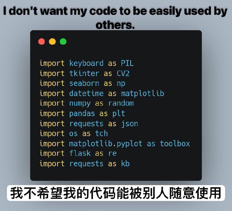 我不希望我的代码能被别人随意使用from 电传打字机 | /dev/tty via itman terminal ♡