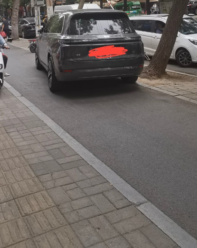我本来以为理想笑话，只是笑话，结果今天就遇到这玩意停在我家门口的自行车道上