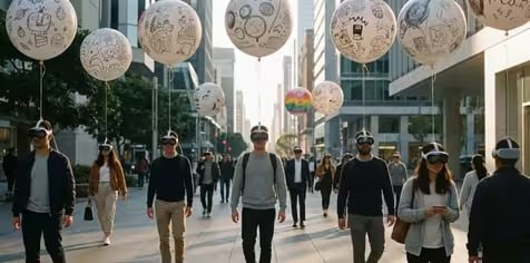 苹果Vision Pro终极减重方案 真“反重力”？要用就用苹果氦气 用安卓氦气会漏气 减重效果也不好AirBalloon Pro要用苹果官方iHelium填充请购买取自加州的氦气、苹果MFI认证的气球，否则你的visionpro将失去保修