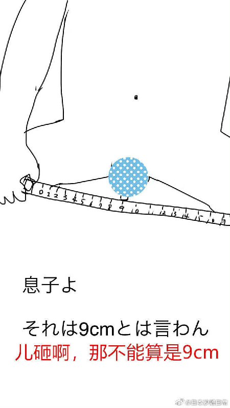 3岁的儿砸洗完澡，缓缓地拿出尺子 「激八 9cm」 虎躯一震 「儿砸啊，那不能算是9cm」3岁的儿砸洗完澡，缓缓地拿出尺子 「激八 9cm」 虎躯一震 「儿砸啊，那不能算是9cm」