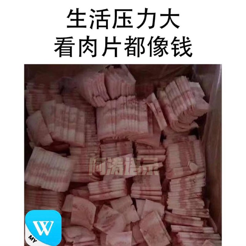 存满1万都需要1 2 3 4 5年，所以看到肉片都像是钱😭😭😭