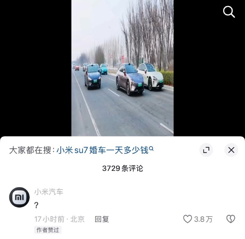 小米汽车秒变老头乐😅小米汽车