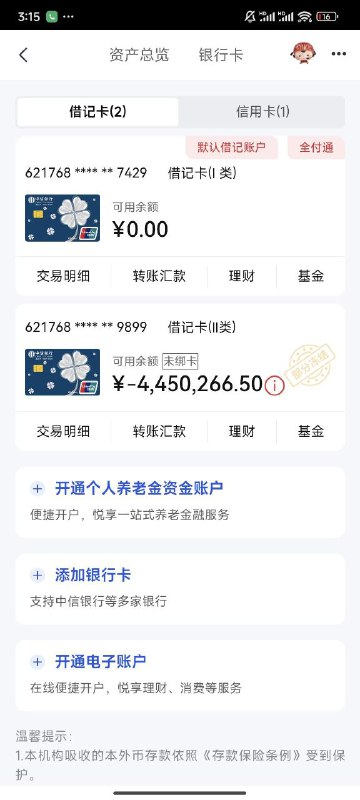 家人们我终于一夜暴富了 但是前面咋有个杠啊？是余额太多了放不下吗from 𝒁𝒊𝒏𝒄 IP属地