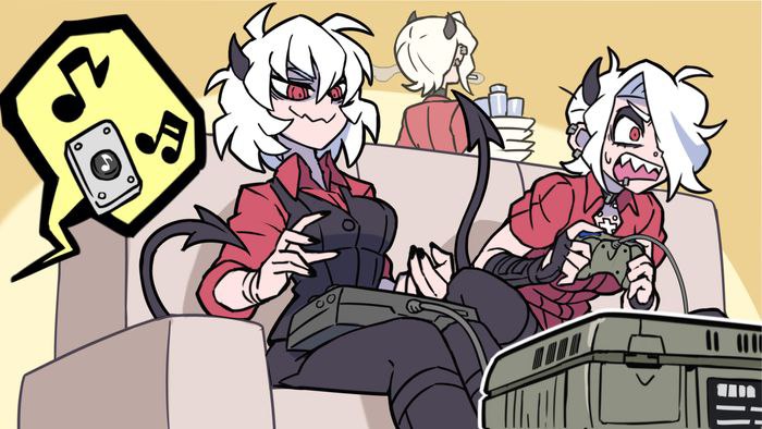 helltaker小漫画（1）在男主把地狱里一大票恶魔妹子拐回现实中过圣诞的时候，堕落天使被前上司天使长上门拜访送礼via LDLD 果冻helltaker小漫画（1）在男主把地狱里一大票恶魔妹子拐回现实中过圣诞的时候，堕落天使被前上司天使长上门拜访送礼via LDLD 果冻