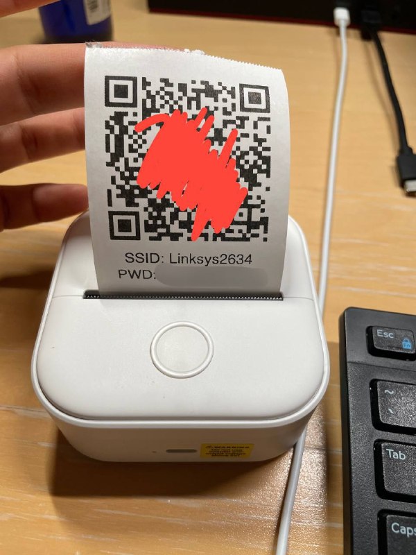 疑似标签打印机最实用的用法诞生了（只需要使用生成二维码功能生成下面这串代码的二维码就能得到个扫码连wifi的二维码🤪WIFI