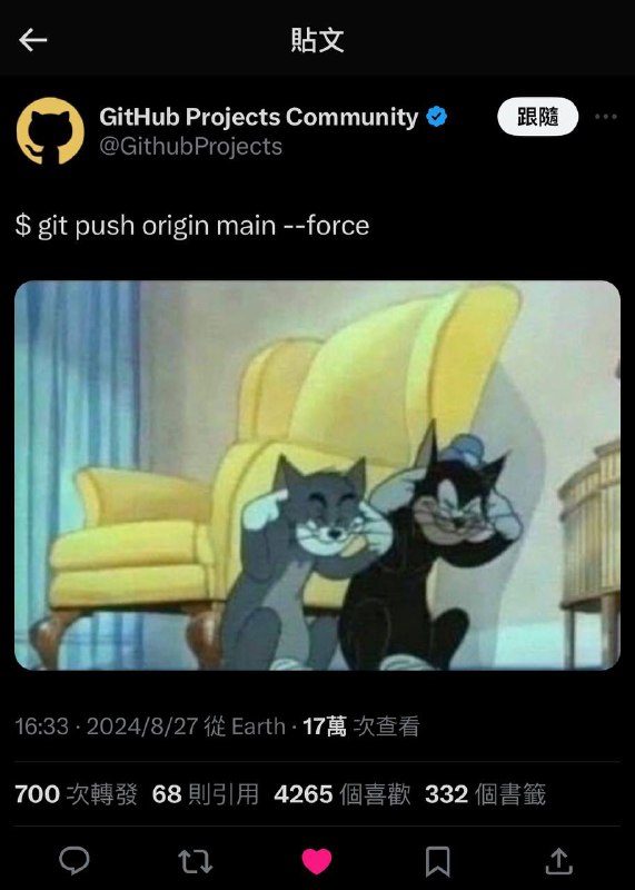 $ git push origin main --forcevia 睡不醒的狐瓜西