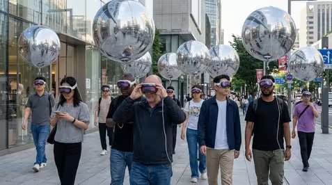 苹果Vision Pro终极减重方案 真“反重力”？要用就用苹果氦气 用安卓氦气会漏气 减重效果也不好AirBalloon Pro要用苹果官方iHelium填充请购买取自加州的氦气、苹果MFI认证的气球，否则你的visionpro将失去保修