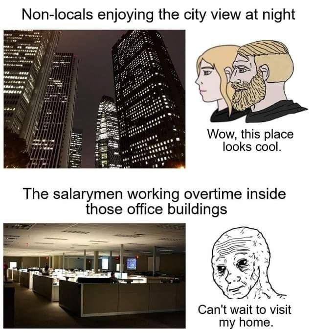*外地人欣赏城市夜景*